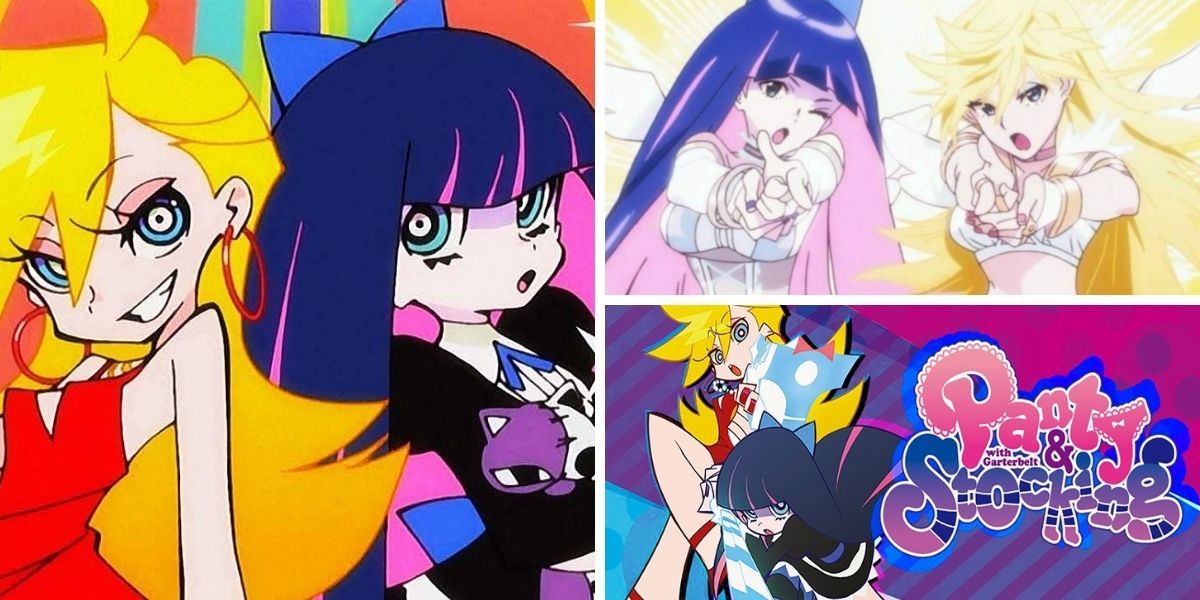 Images feature the promo images for Panty and Stocking with Garterbelt