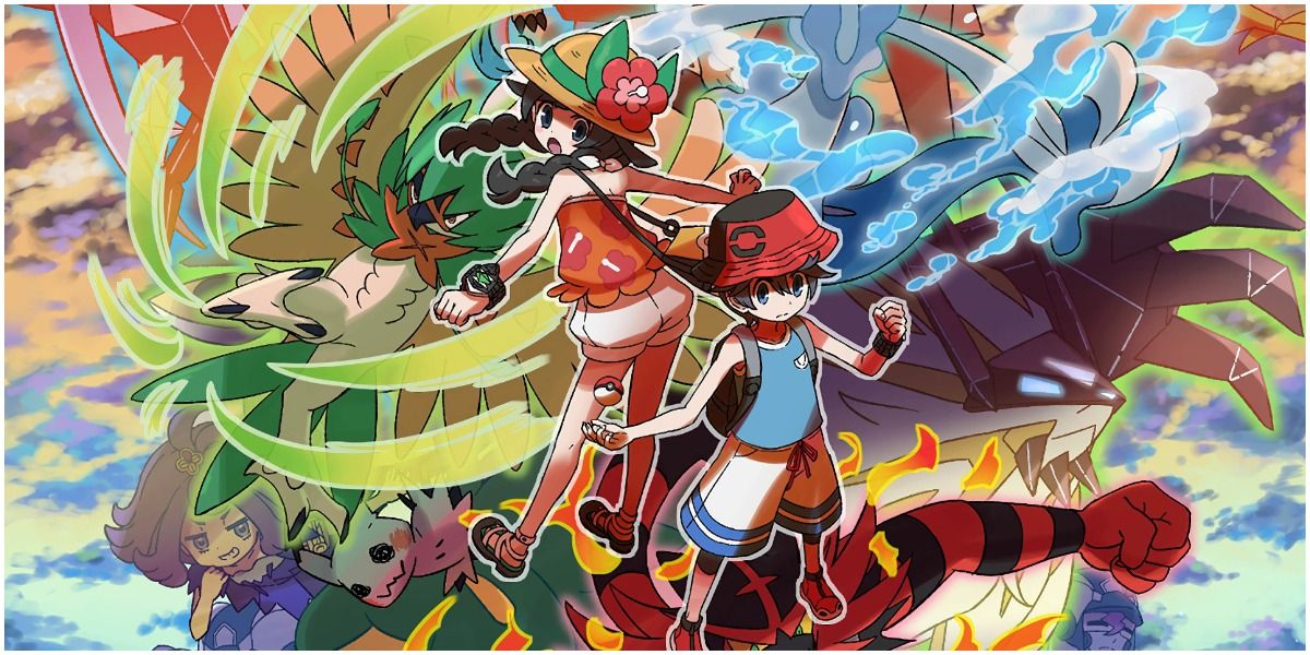 Pokemon Ultra Sun Moon Protagonists and the game's main Pokemon