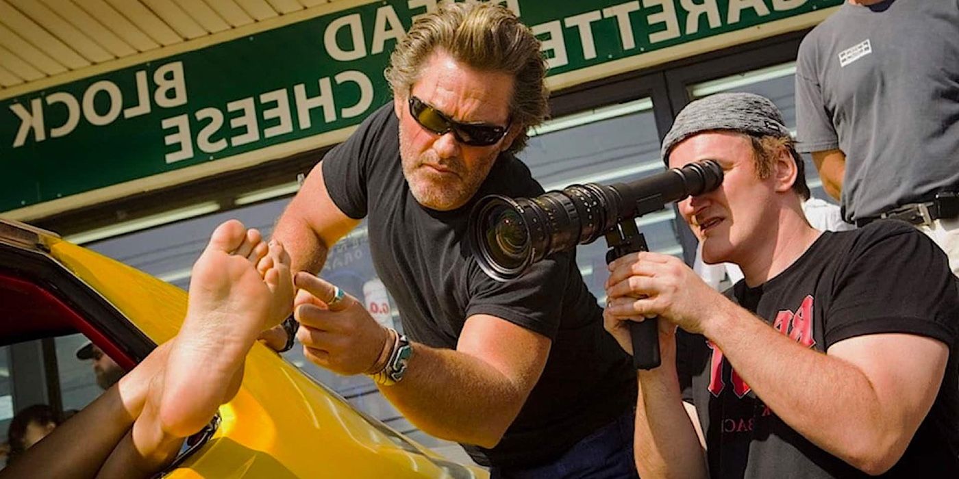 Quentin Tarantino filming feet for Death Proof