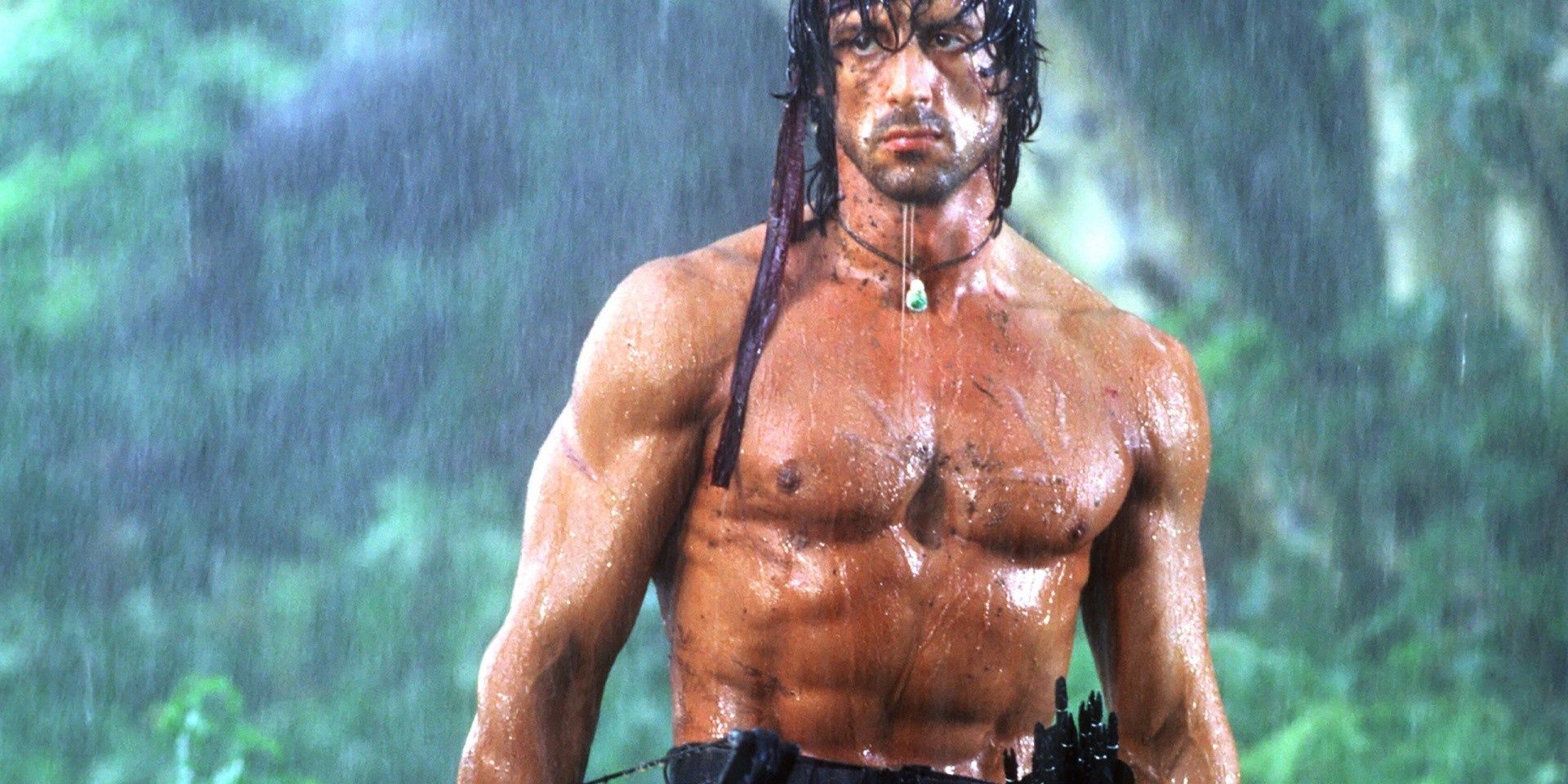 Rambo in the rain