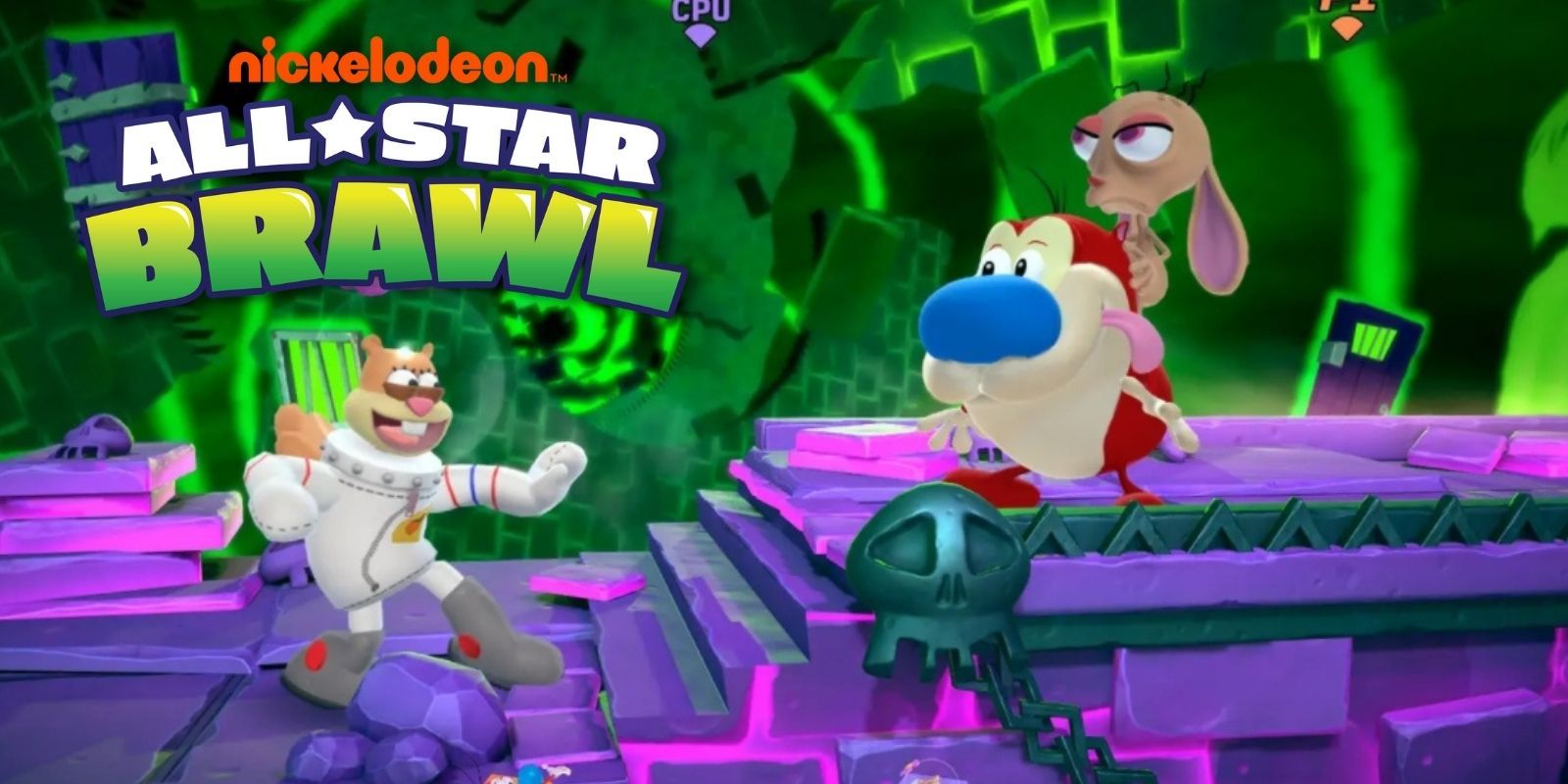Ren and Stimpy go up against Sandy Cheeks in Nickelodeon All-Star Brawl