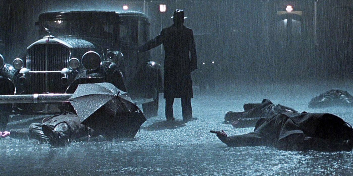 Wide shot from Road to Perdition