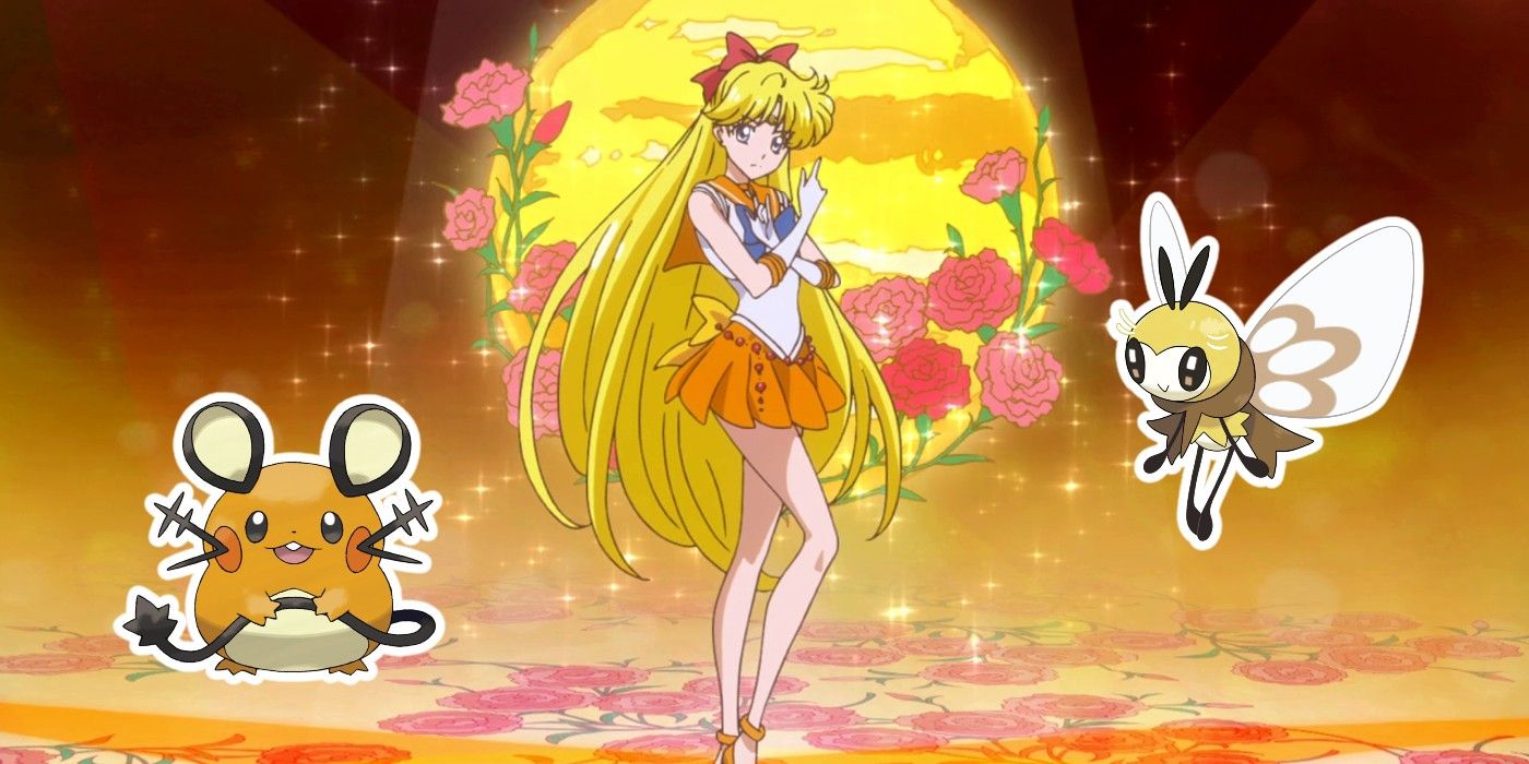 Sailor Venus with Pokemon Dedenne Ribombee