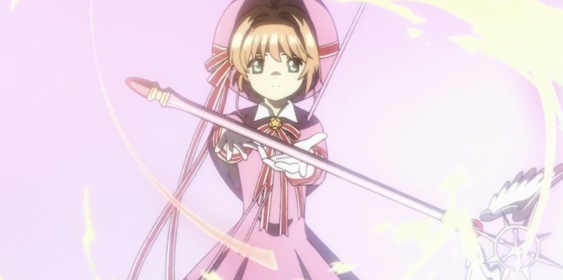 Sakura Kinomoto uses her wand