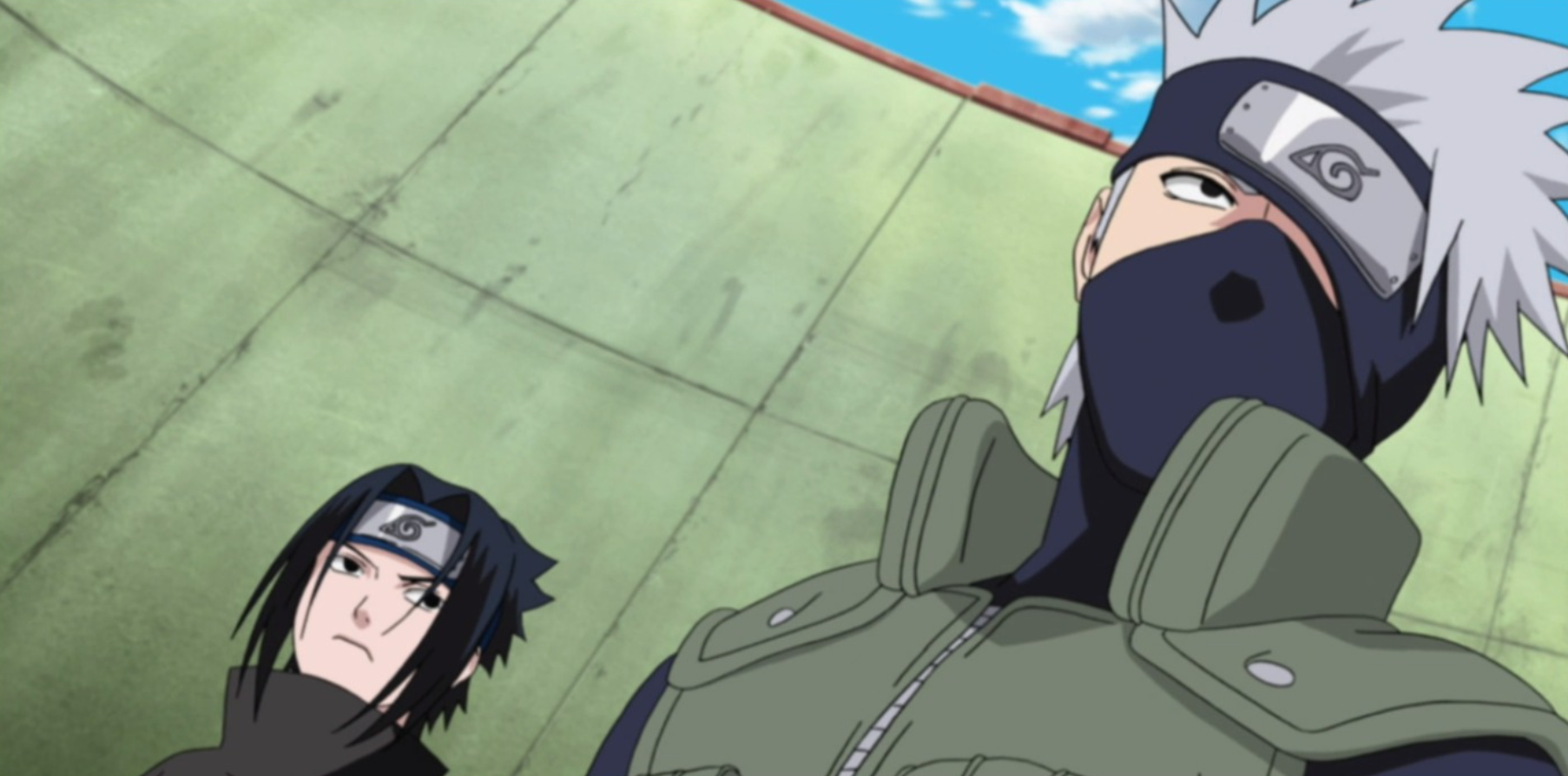 Kakashi and Sasuke chunin exams