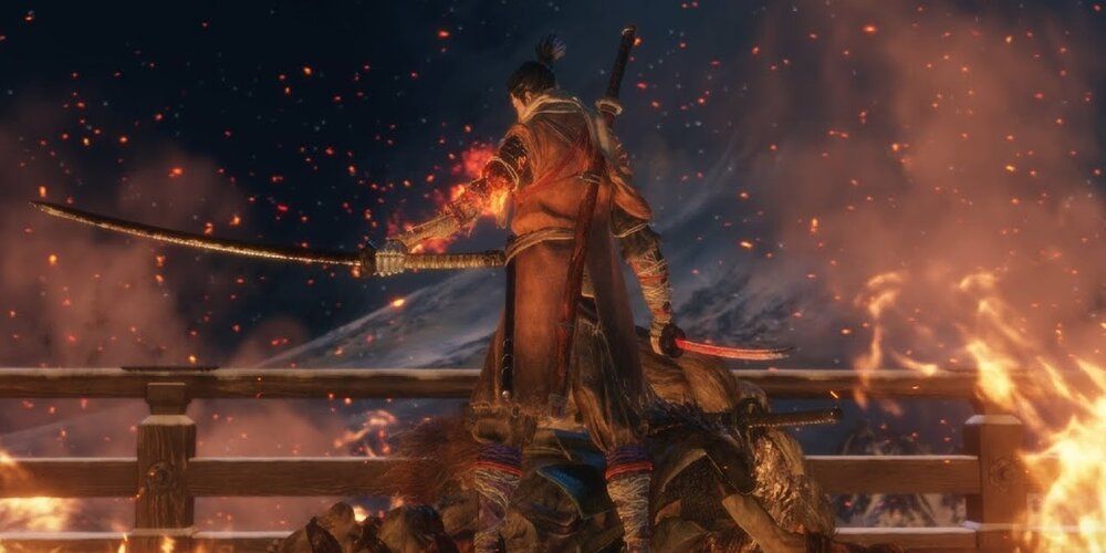 Sekiro becomes a demon in Shura ending of Sekiro: Shadows Die Twice