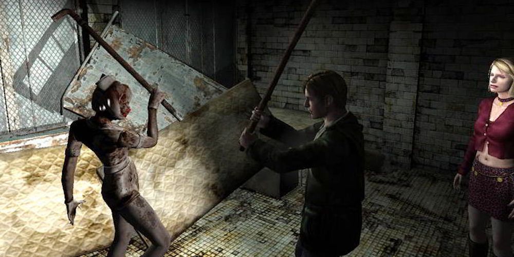 Video Games Silent Hill 2 James Fights Nurse
