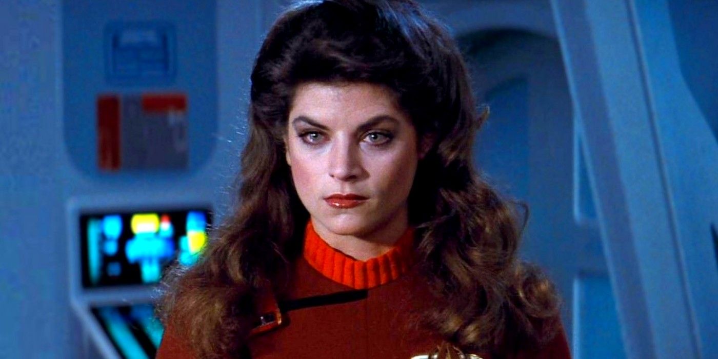 Kirstie Allen in uniform during Star Trek.