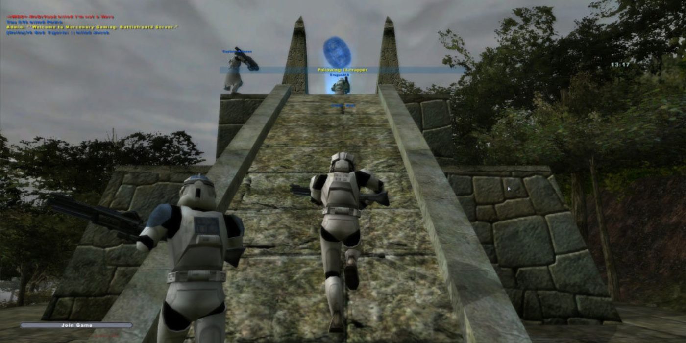 Star Wars Battlefront 2 - Player runs across bridge