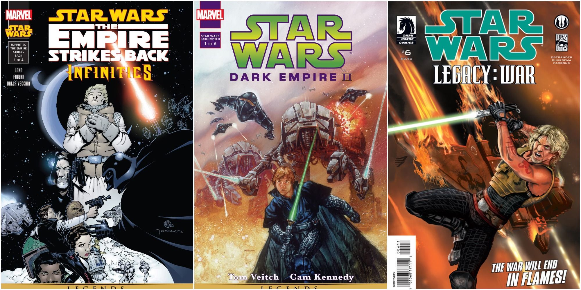 Star Wars Classic Legends Comic Book Covers Infinities Empire Strikes Back Dark Empire Legacy War