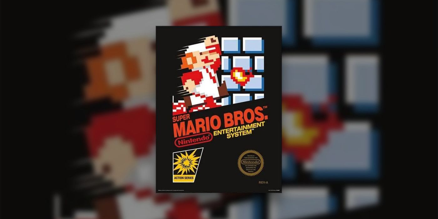 The box art for Super Mario Bros on the NES