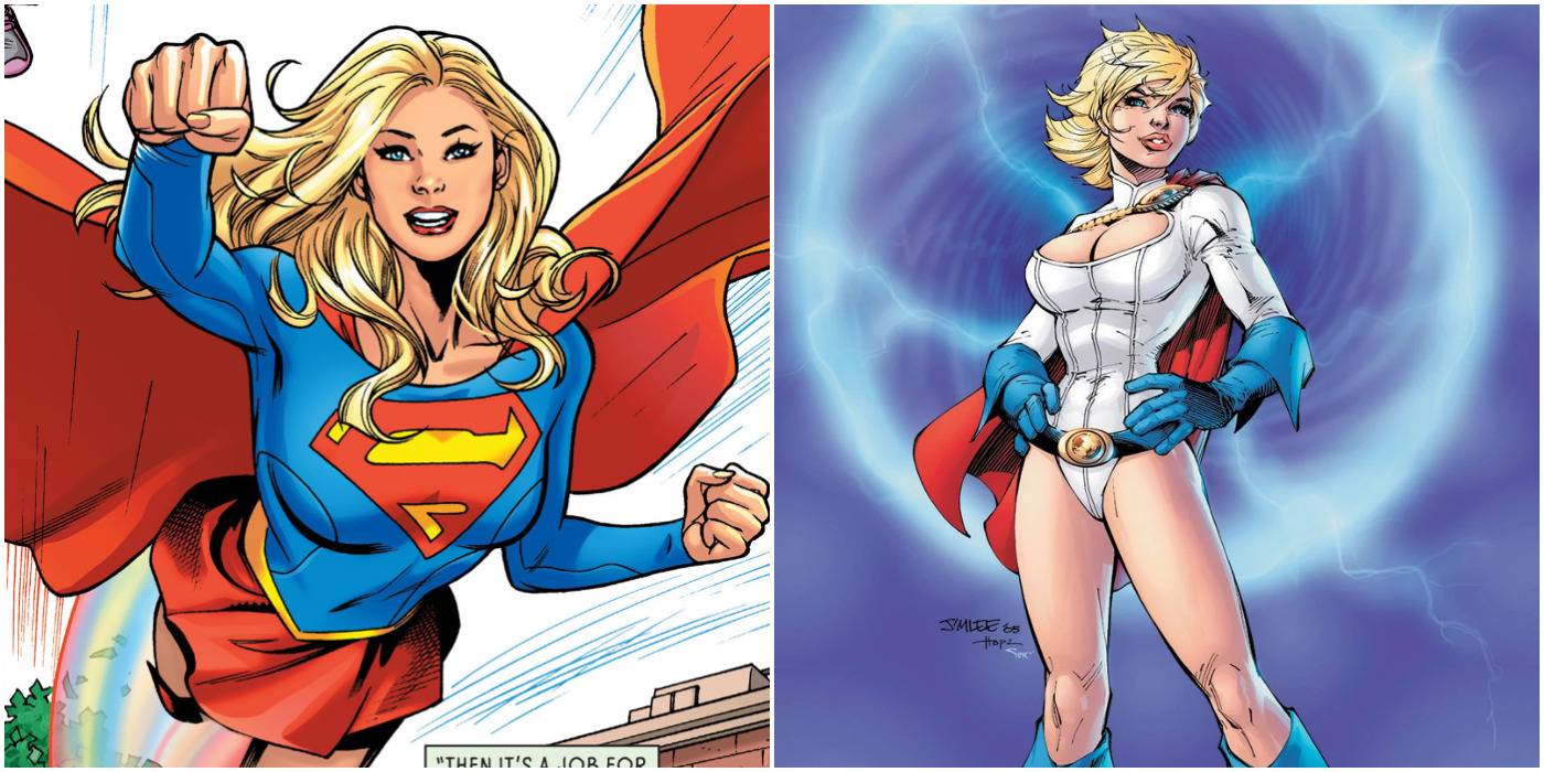 Powergirl and supergirl