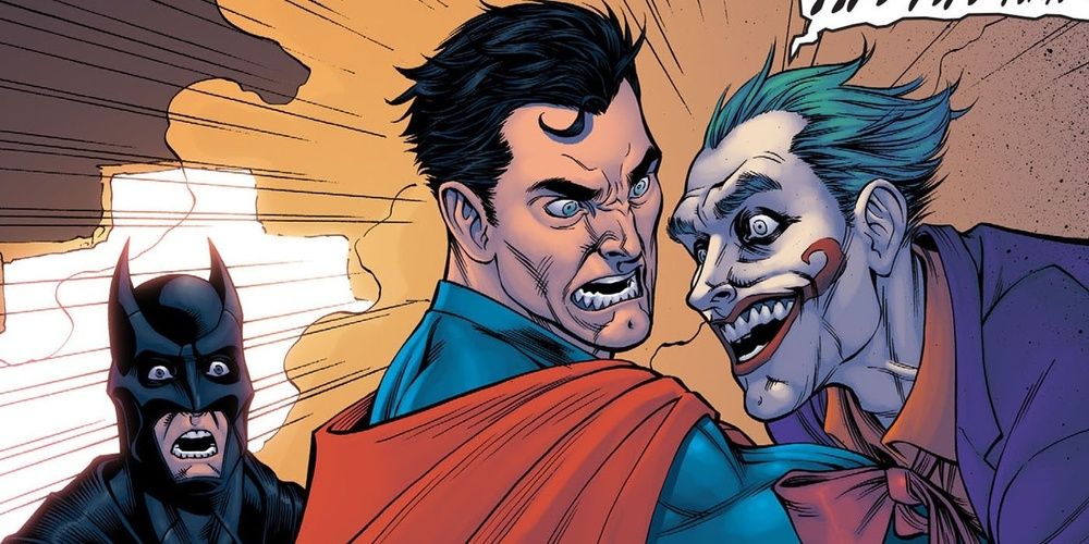 Superman murders Joker in front of Batman in DC Comics
