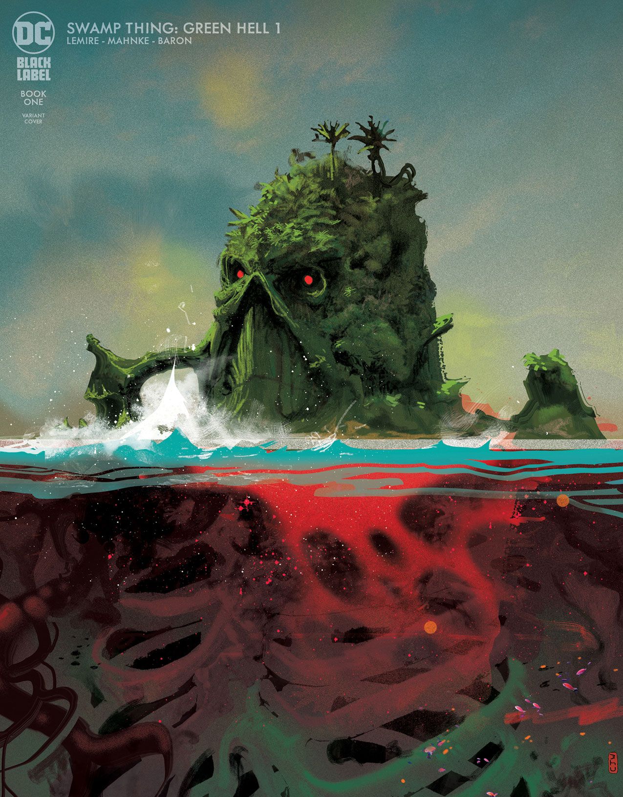 Cover to the DC Comics Black Label series Swamp Thing Green Hell 1 by Christian Ward
