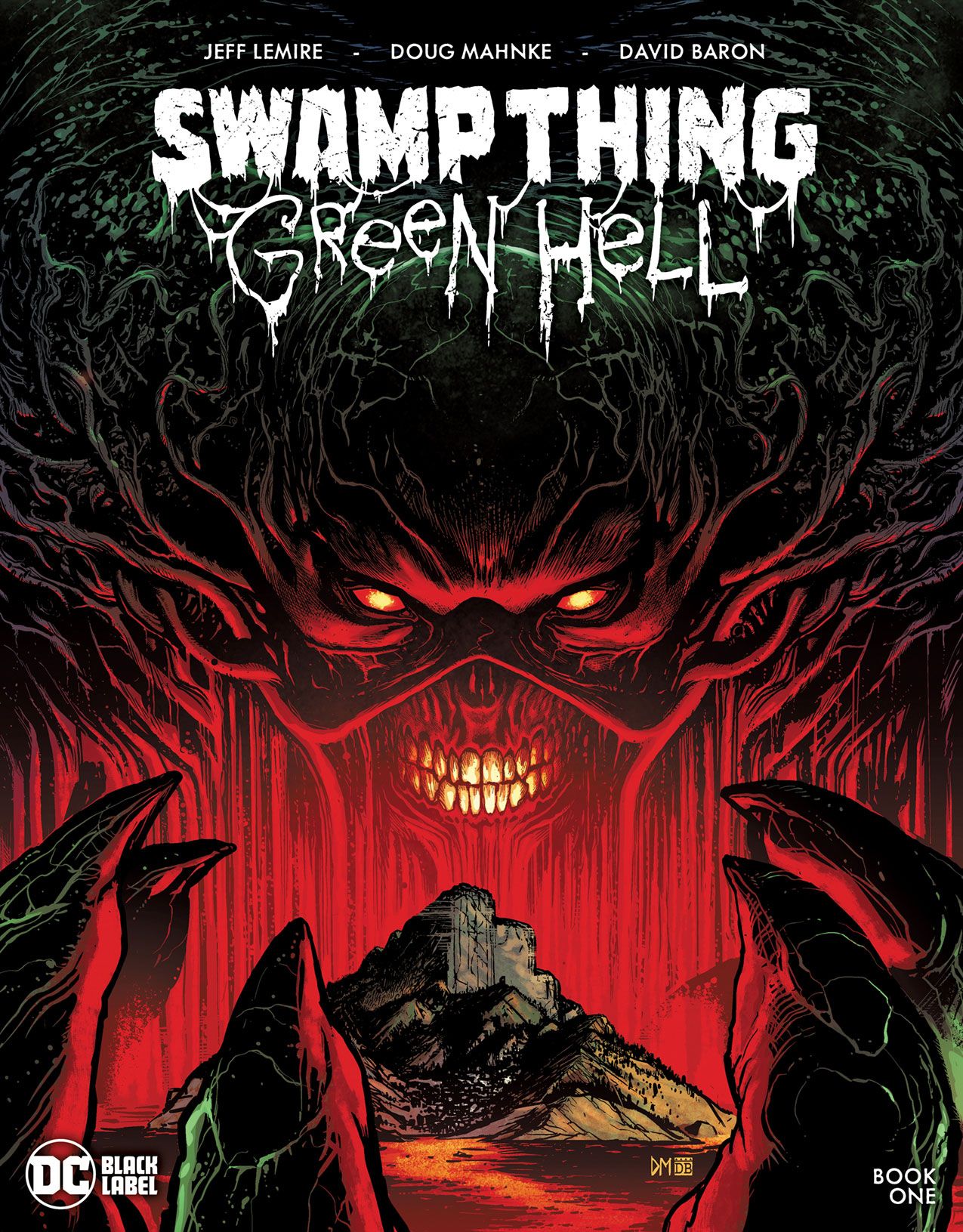 Cover to the DC Comics Black Label series Swamp Thing Green Hell 1 by Doug Mahnke