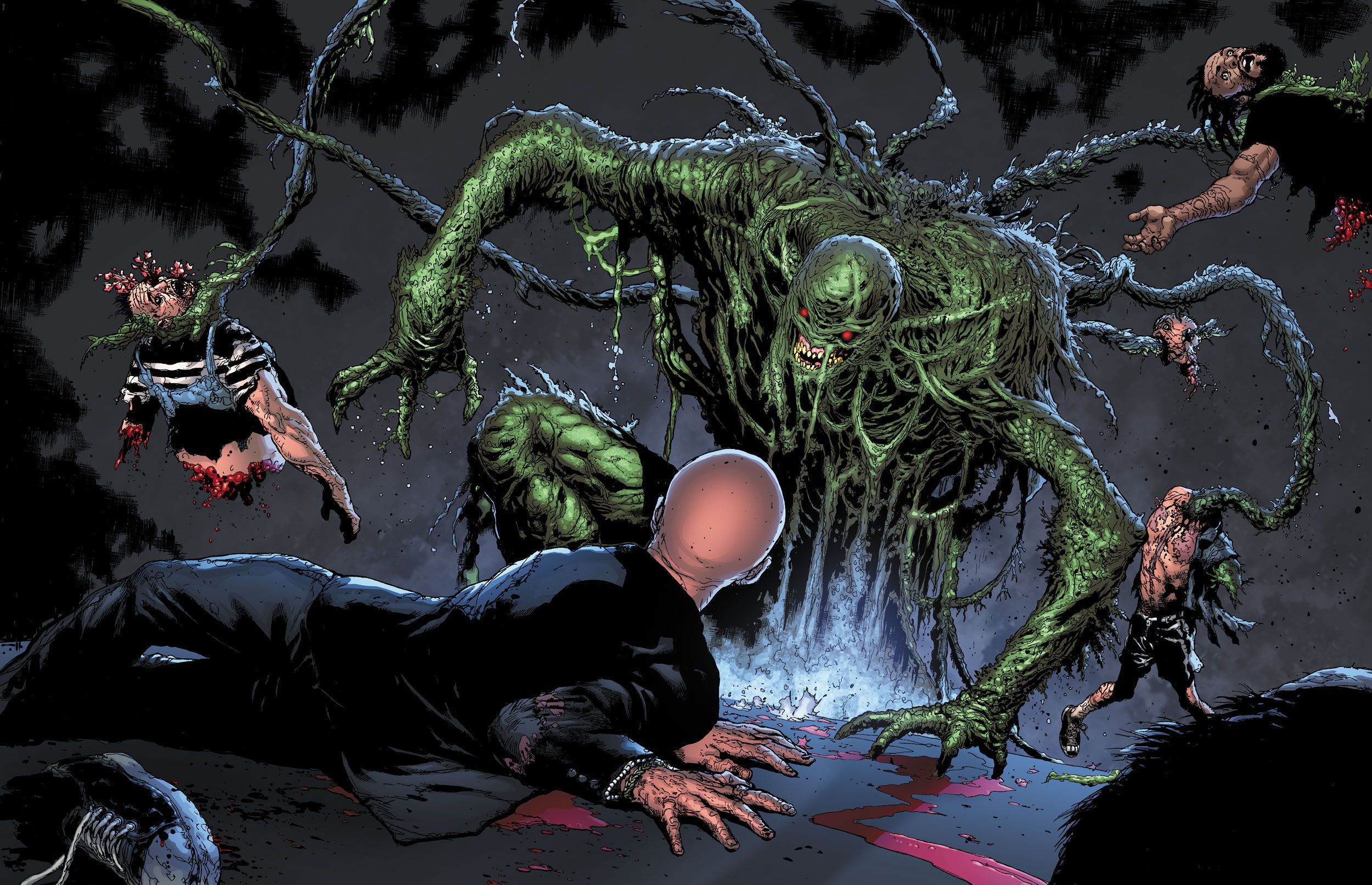 Interior art from the DC Comics Black Label series Swamp Thing Green Hell 1 by Doug Mahnke