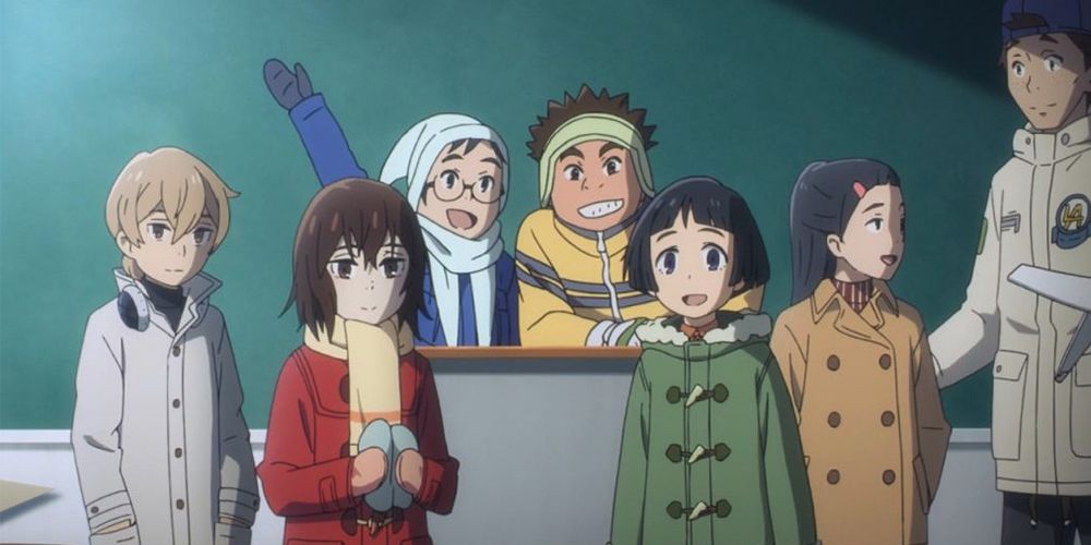 The students from Erased in a classroom