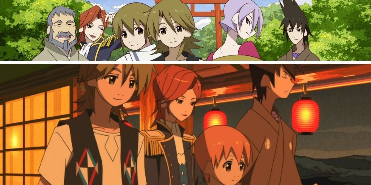 Images feature the characters from The Eccentric Family