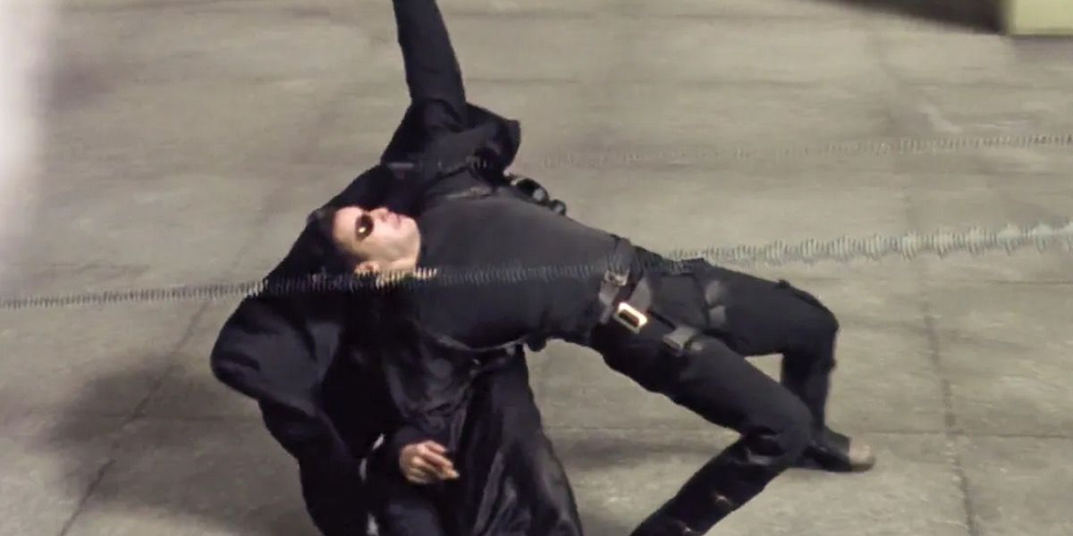The Matrix — Neo dodging a bullet