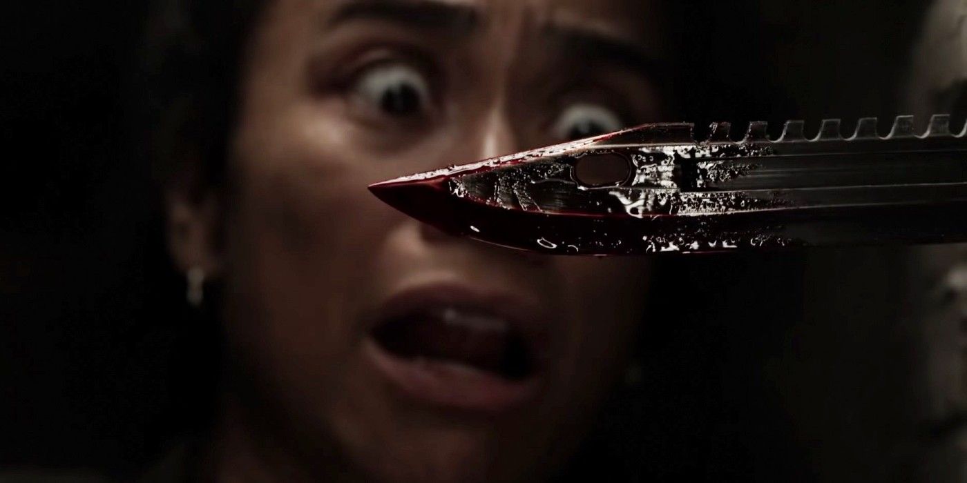 The Walking Dead Connie nearly stabbed