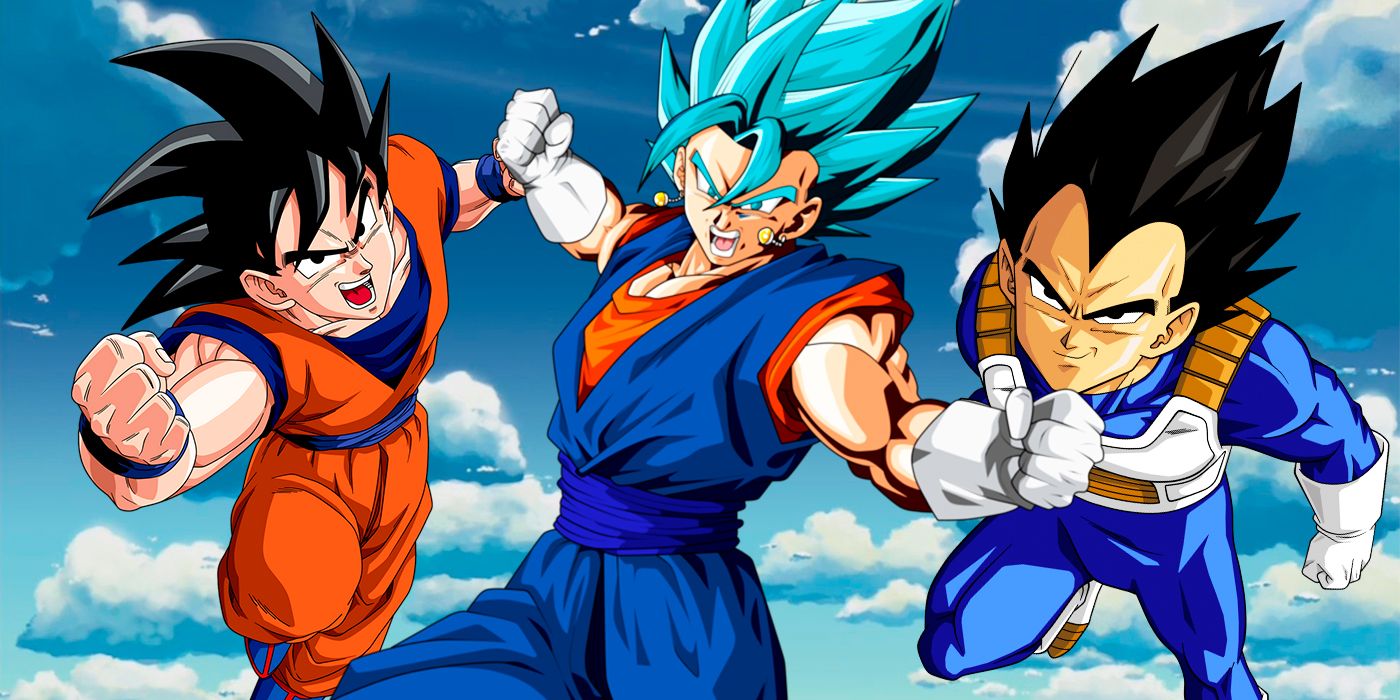 A header image for Goku, Vegeta and Vegito.