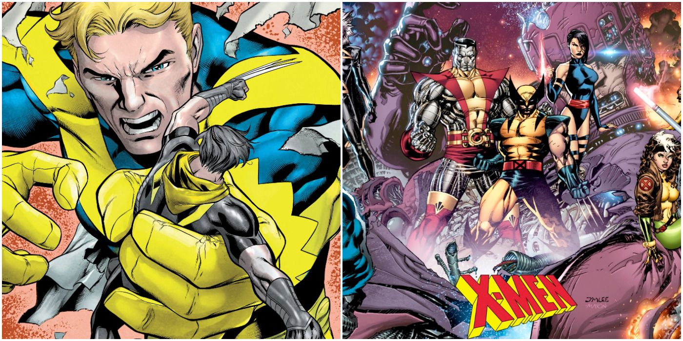 Wolverine Fighting Hank Pym and Wolverine and the X-Men