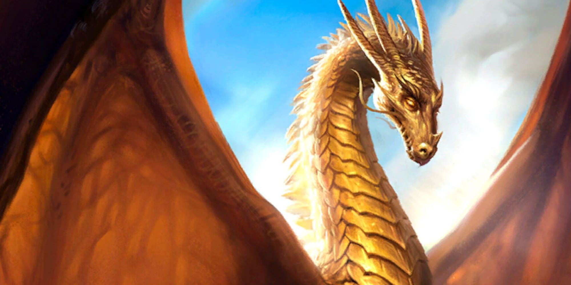 A gold dragon that resembles Sunfyre, Aegon II's dragon in House of the Dragon