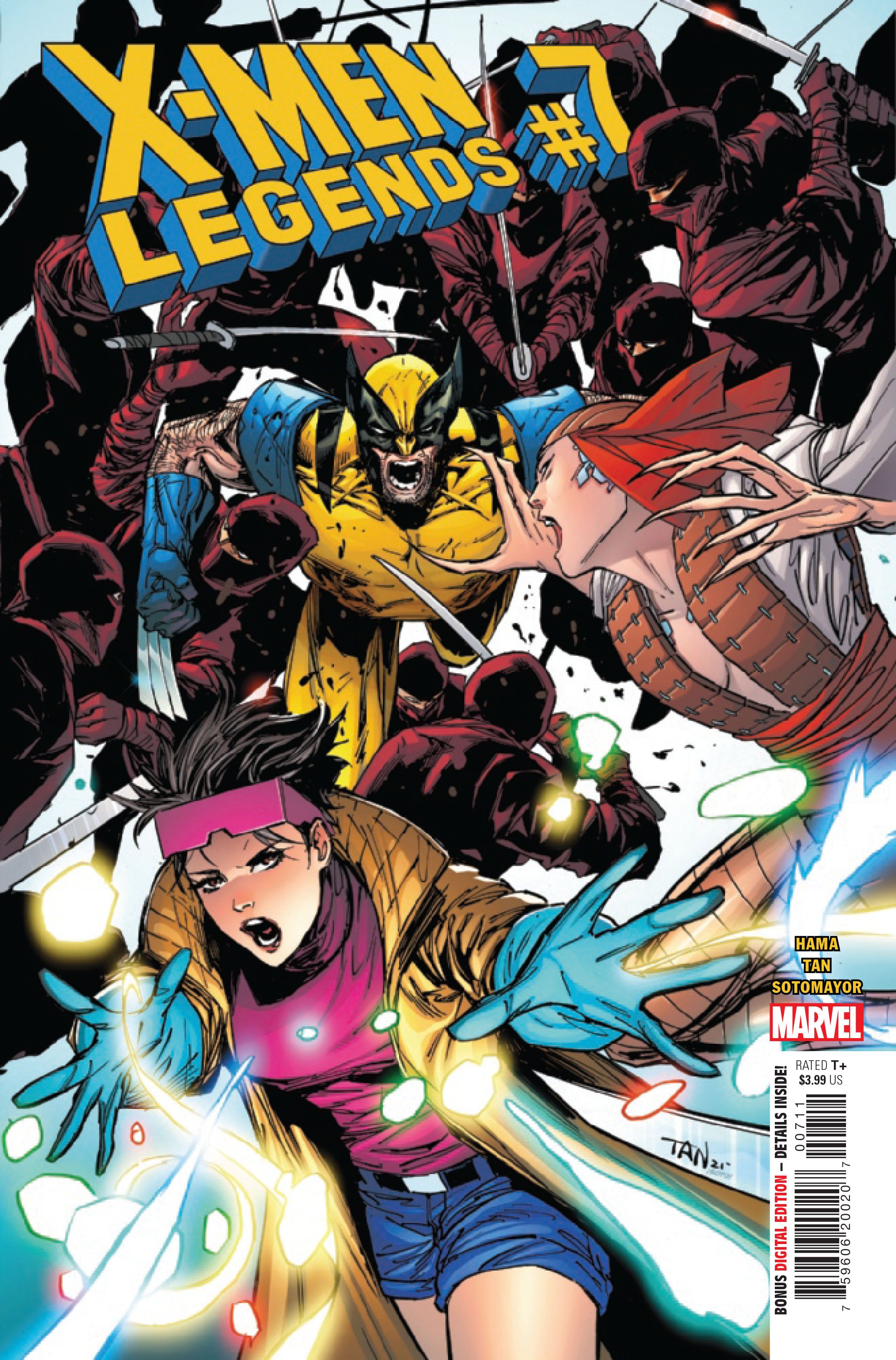 Lady Deathstrike and Wolverine fight on the cover of X-Men Legends #7