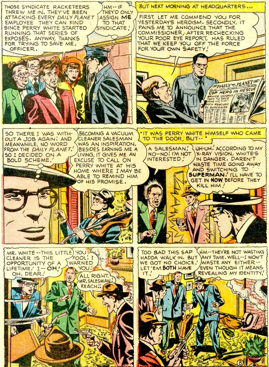 Clark Kent gets a series of jobs to get Perry White to hire him as a reporter.