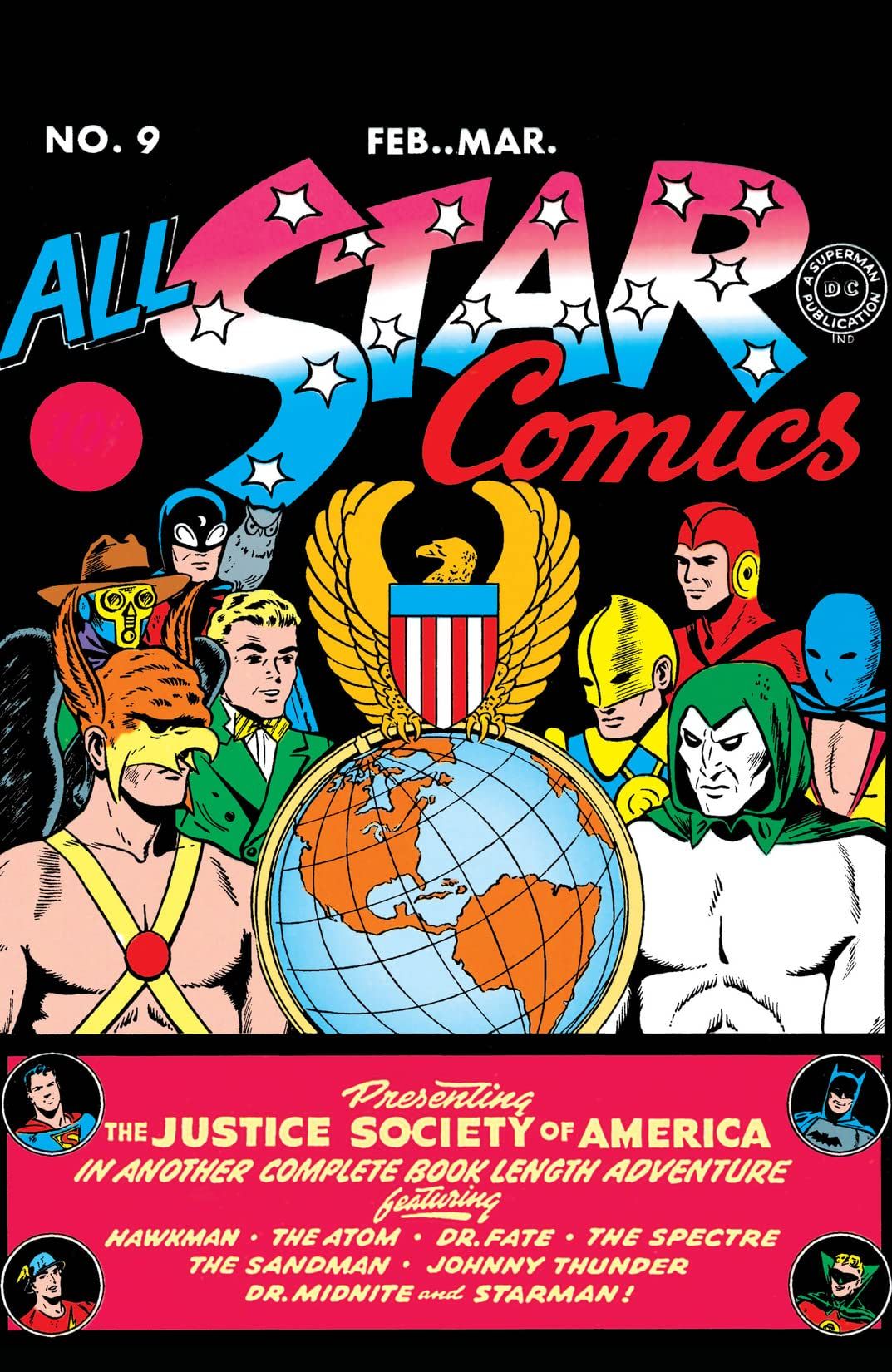 Justice Society on the cover of All-Star Comics #9