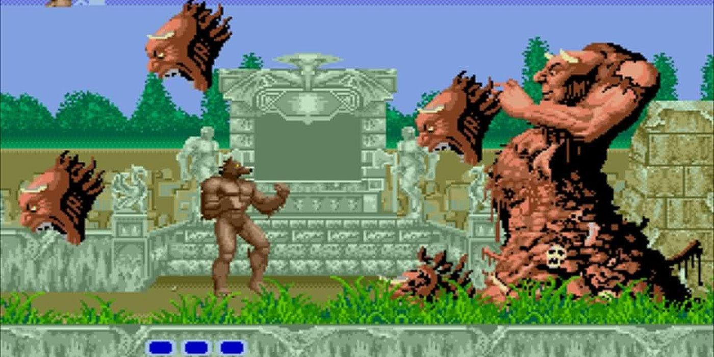 A monster boss is fought against in Altered Beast