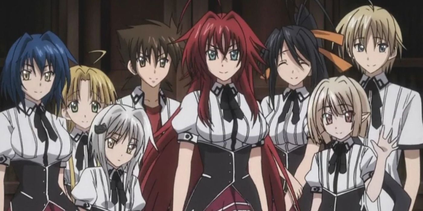 The cast of High School DxD.