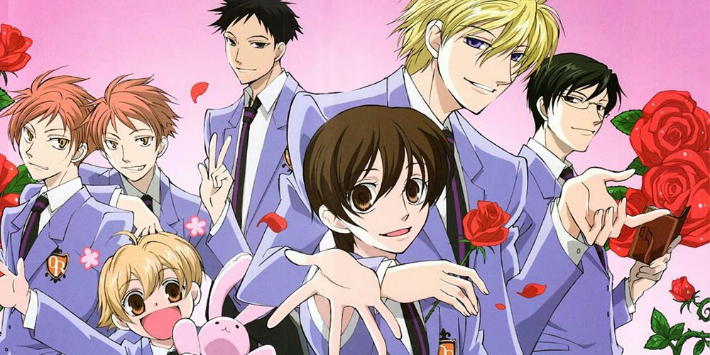 The main cast from Ouran High School Host Club