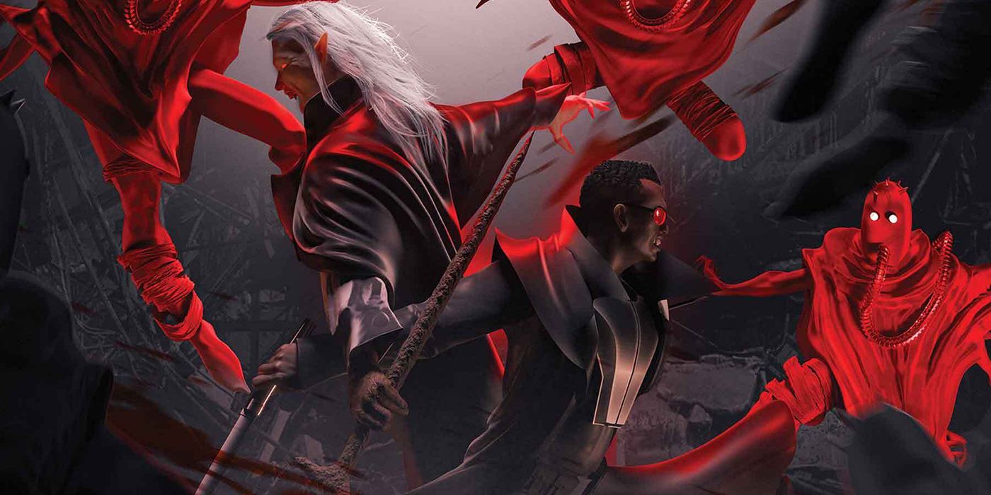 Blade battles red spirits in a Doctor Strange Marvel Comics one shot