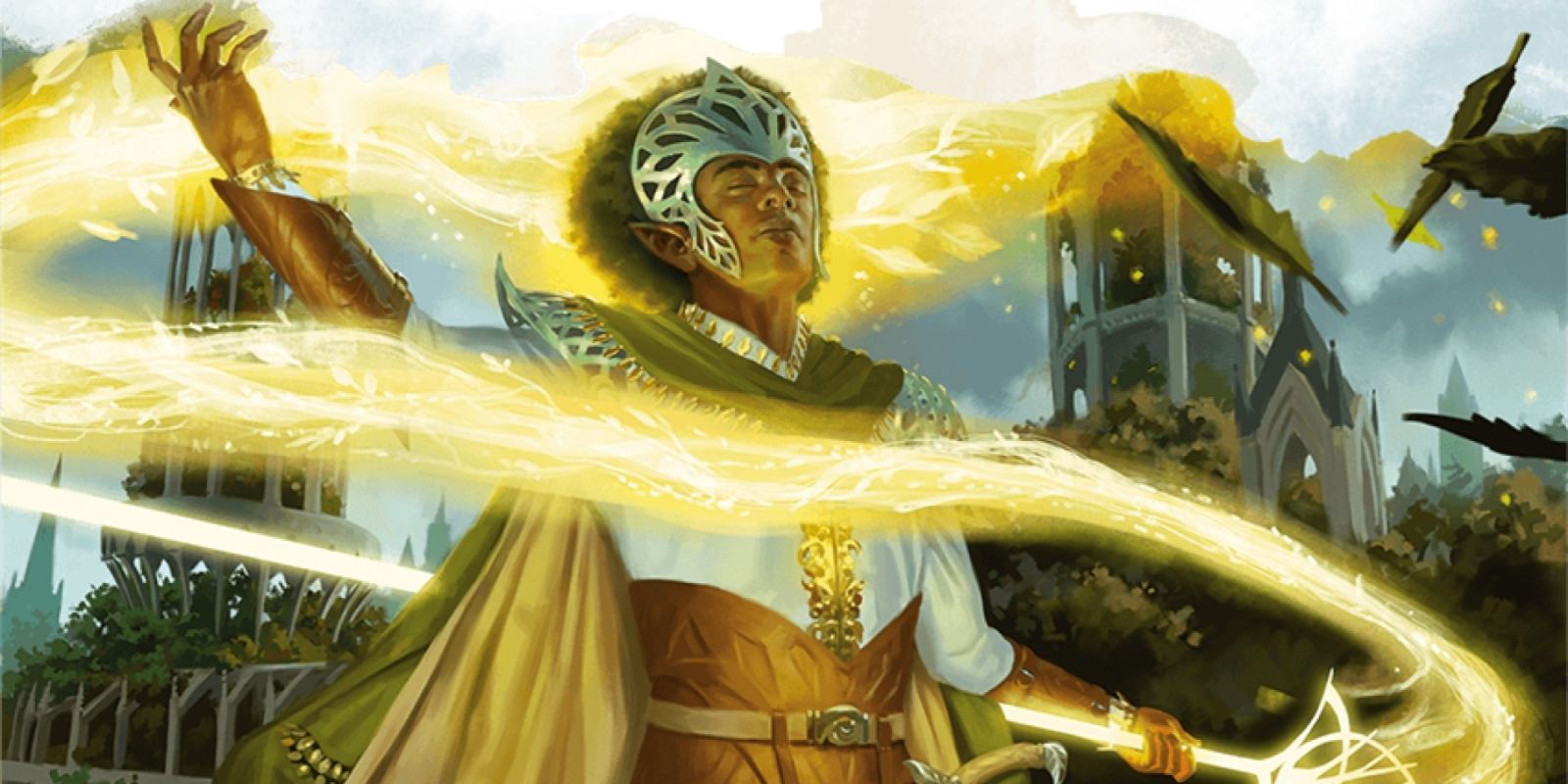 A Cleric casting a light spell in DnD