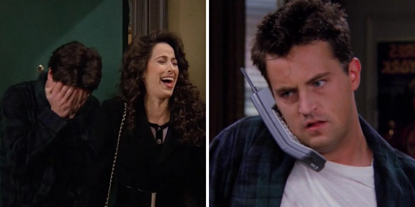 Chandler with Janice & Chandler talking on the phone