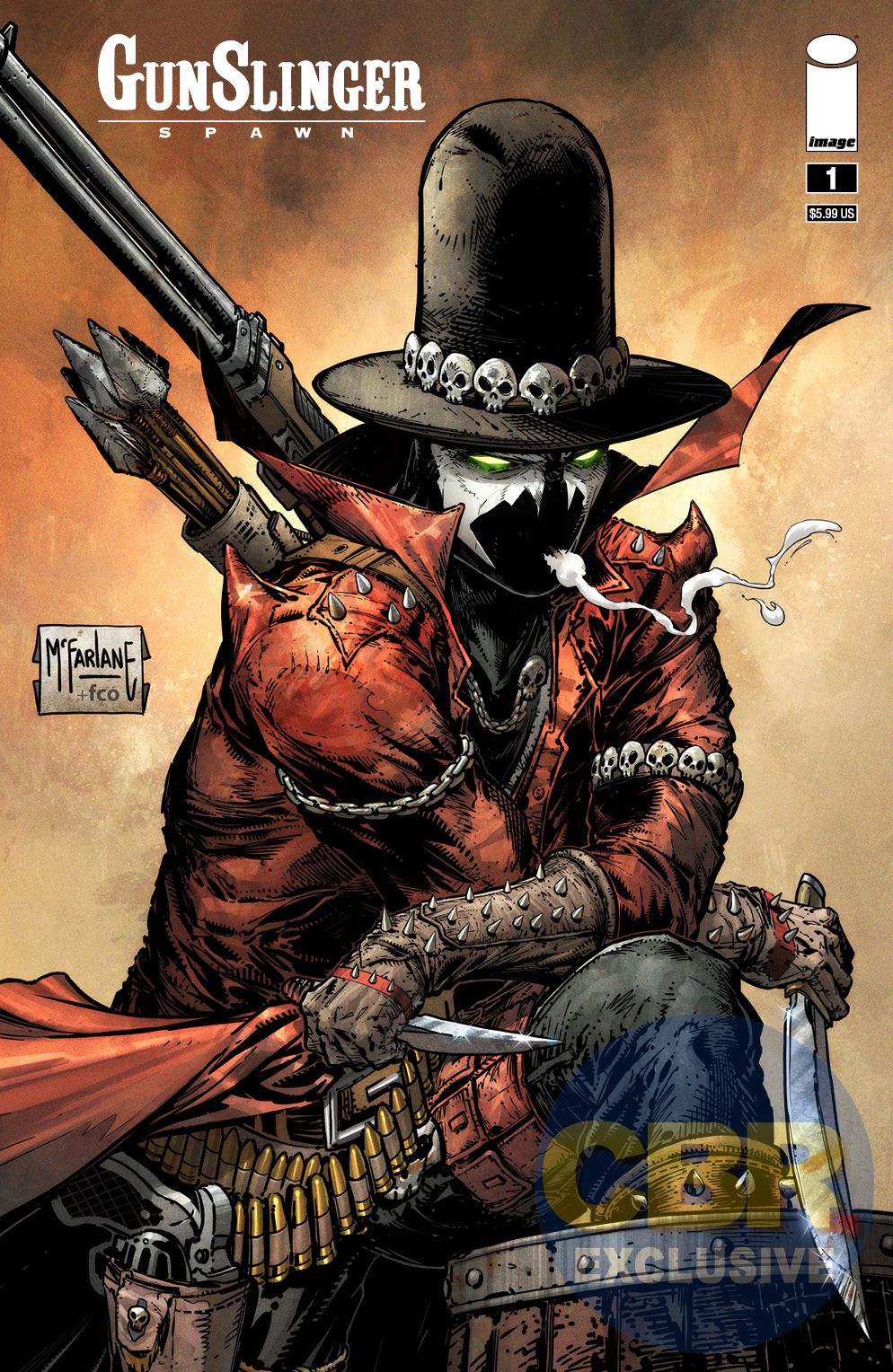 Todd Mcfarlane Unveils His Extremely Rare Gunslinger Spawn 1 Variant Cover