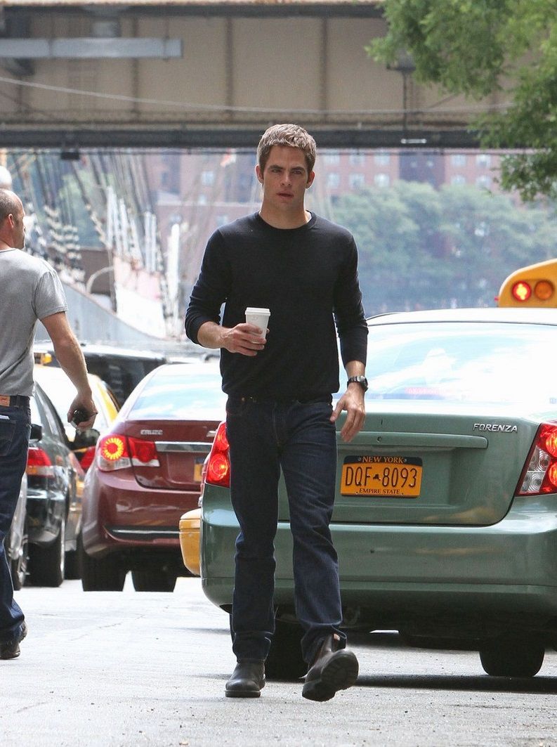 Jack Ryan filming with DQF-8093 license plate