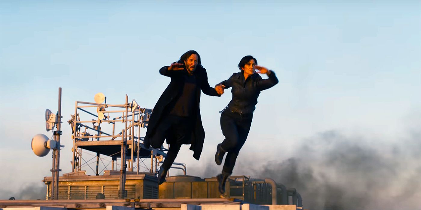 Rooftop leap in the Matrix 4 trailer