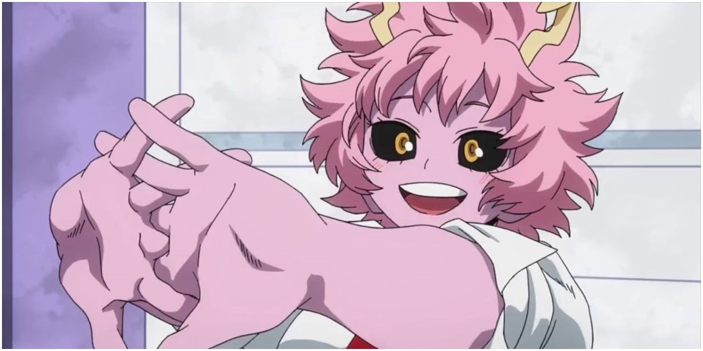 Mina Ashido is cracking her knuckles