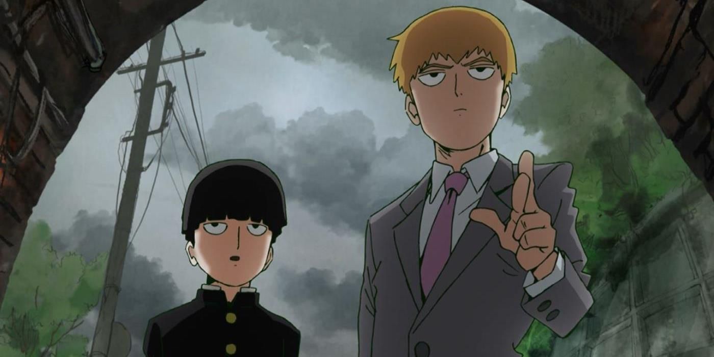 Mob and Reigen from Mob Psycho 100.