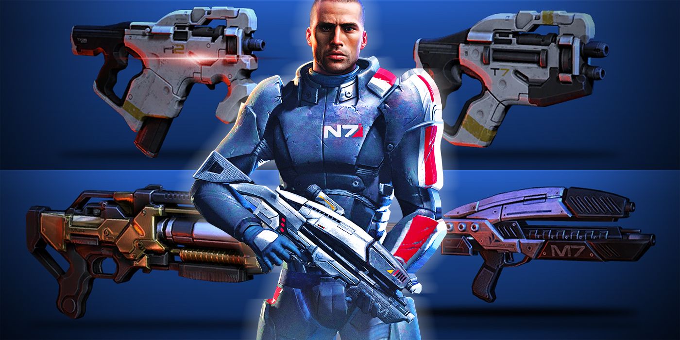 shepard and weapons from mass effect 3