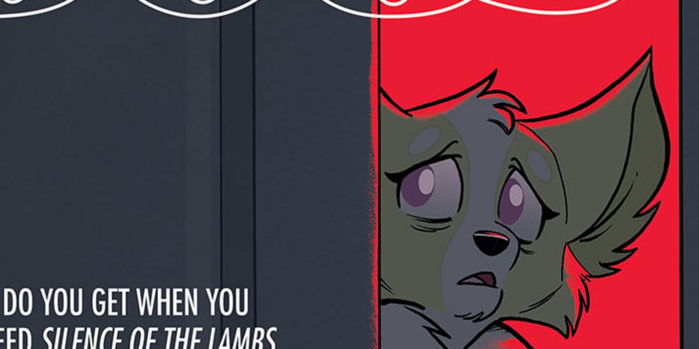 sophie peeks around a door on the cover of Stray Dogs