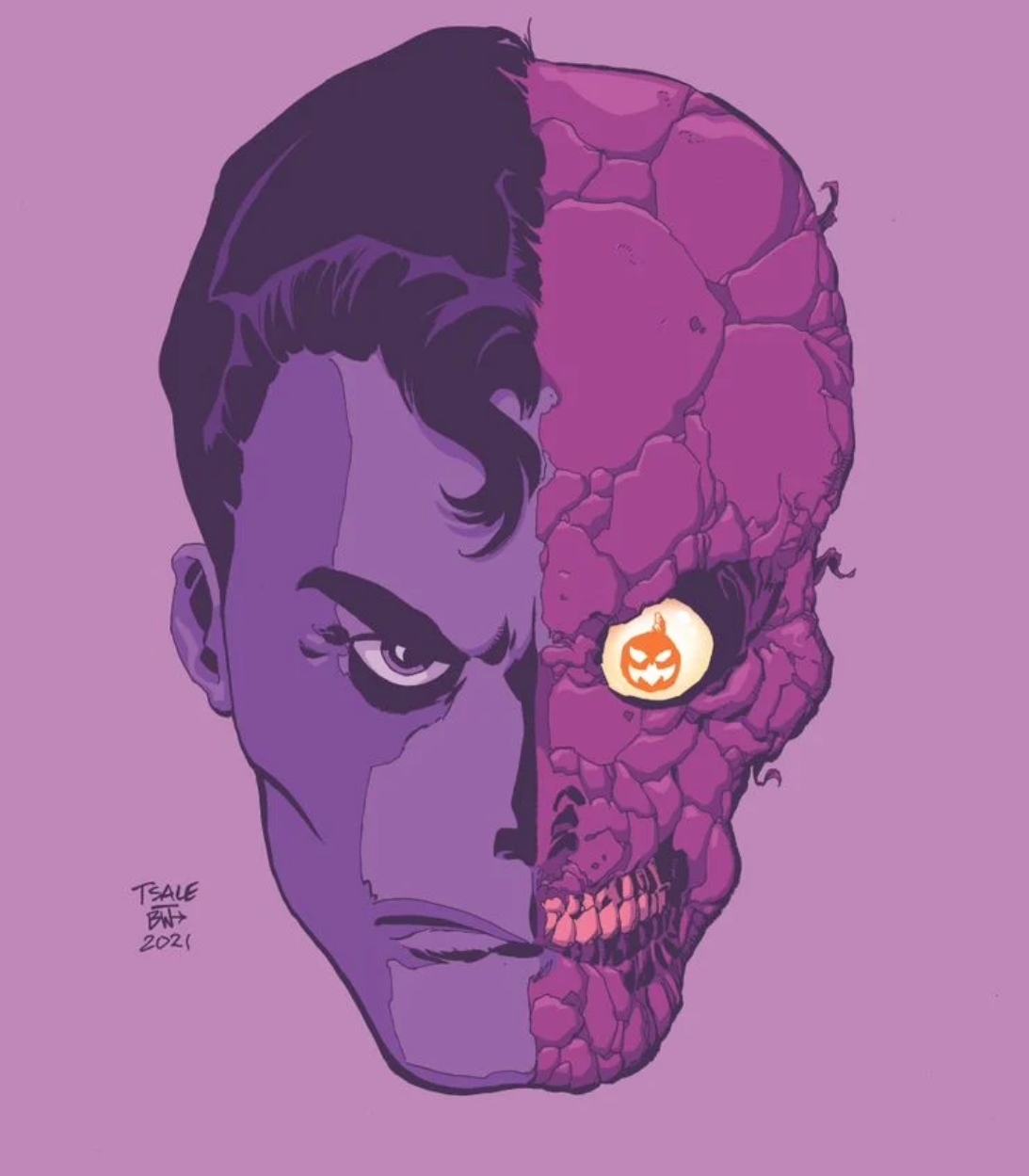 Two-Face cover from The Long Hallo