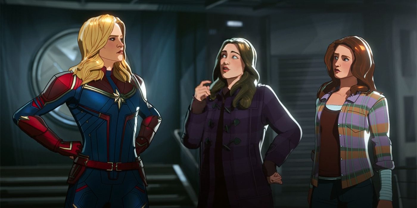Captain Marvel, Darcy and Jane Foster in What If Episode 7