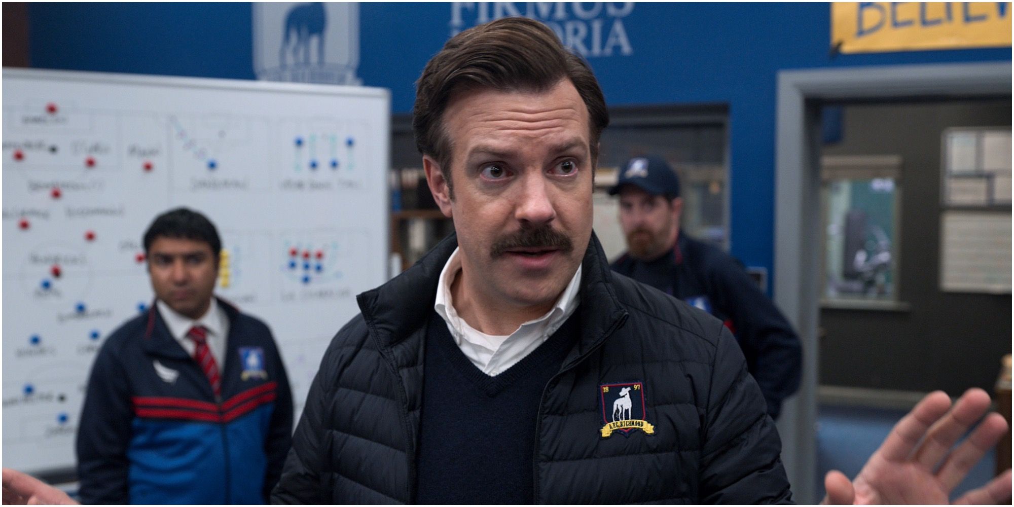 Ted Lasso in the locker room