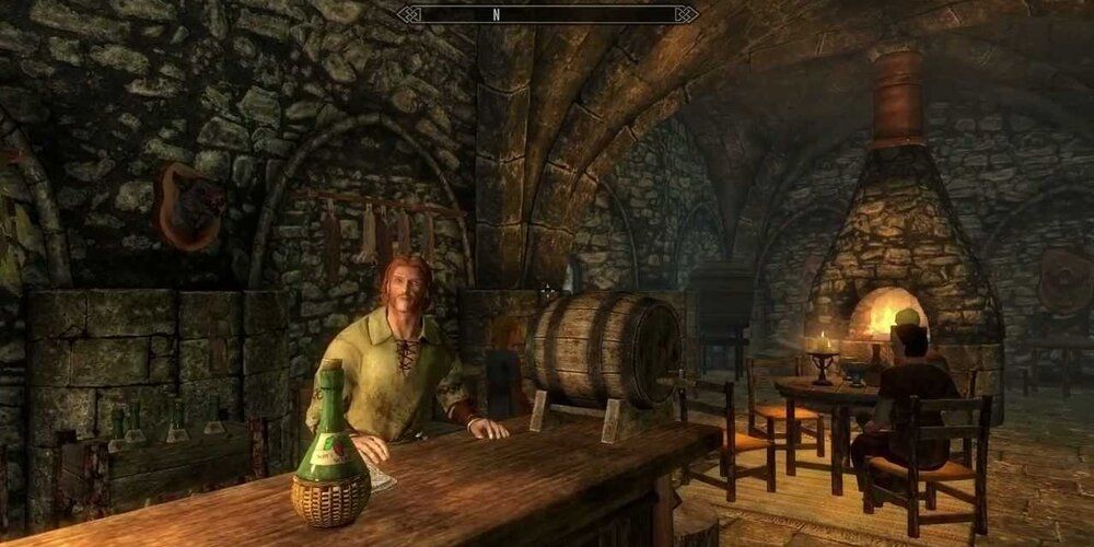 Entering a tavern where you meet a Daedric Prince Skyrim