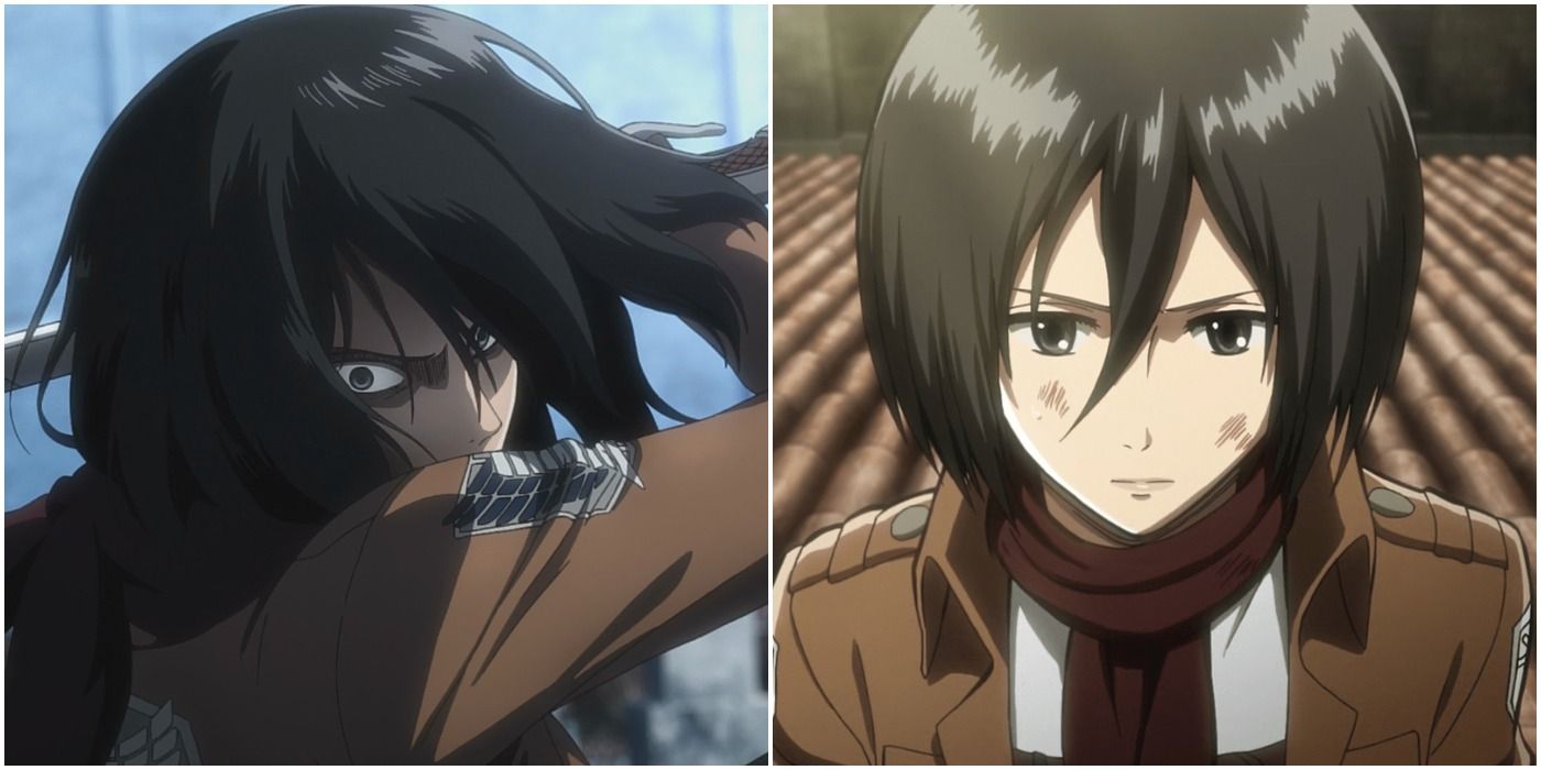 AOT Mikasa In Action And Staring