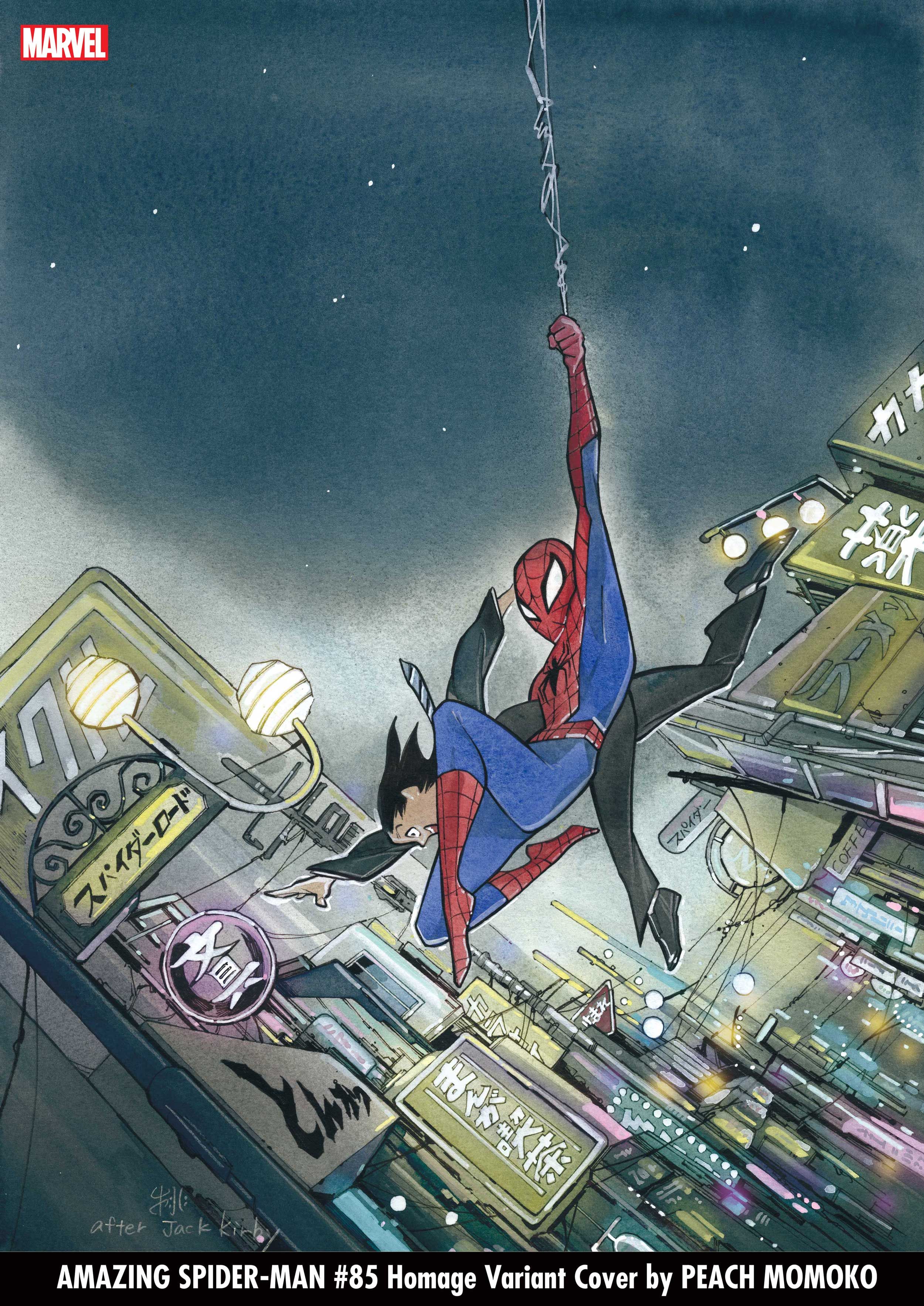 Peach Momoko's Homage Variant Cover for Amazing Spider-Man #85