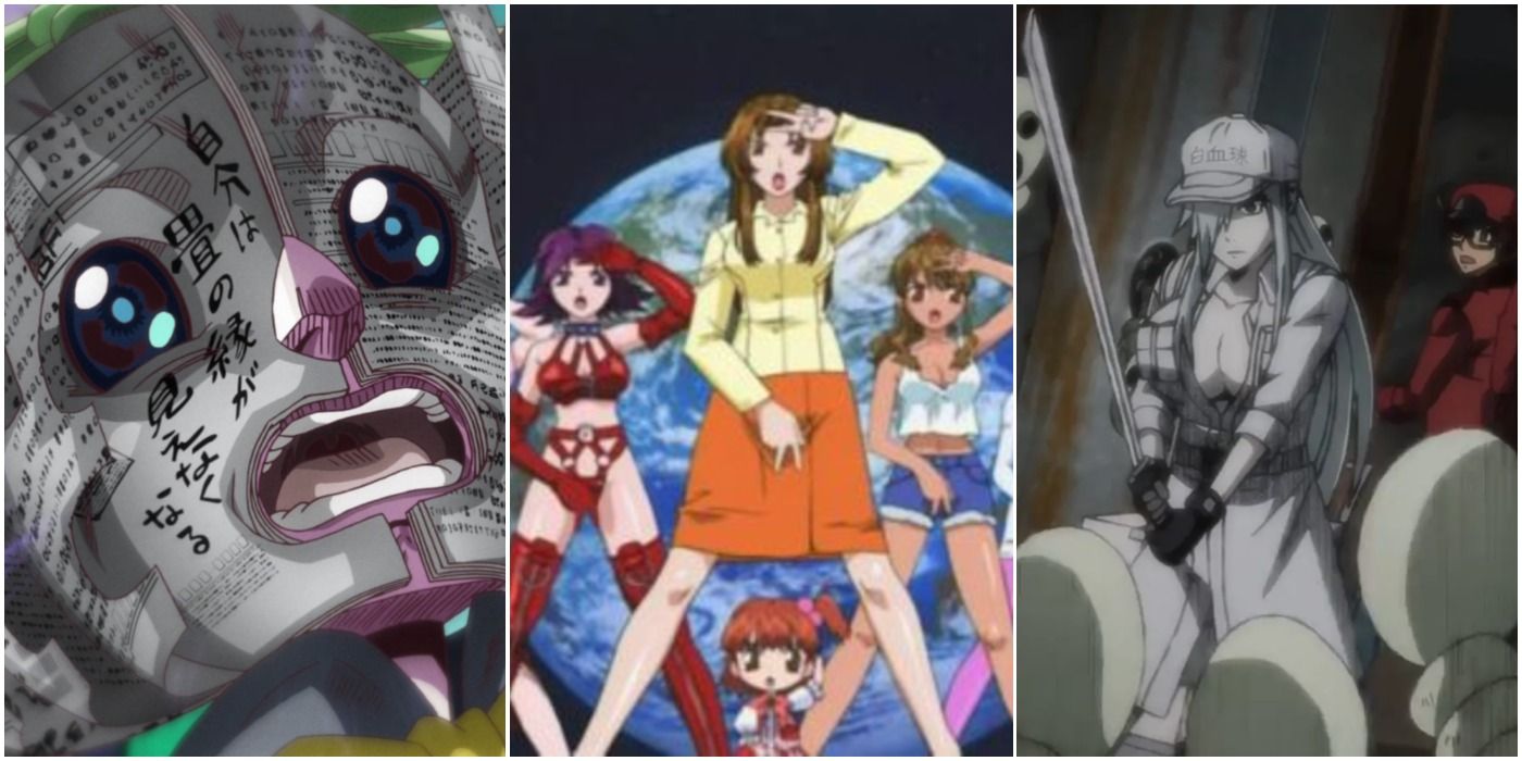 Anime Weirdest Spin-Offs Thus Spoke Rohan Puni Puni Poemy Cells Code Black Trio Header